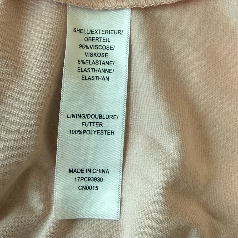 Blush Pink Flowy Tank Top Embroidered V Neck Sharkbite Hem Boho Summer Medium - Picture 10 of 11